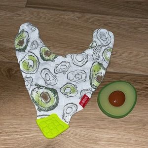 Nuby Avocado Bandanna Bib & Teether
